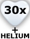 Ballongas-Kit 30 inkl. 30  Herzballons � 25cm