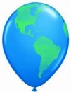 10 Rundballons mit Globusaufdruck � 40cm