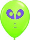 10 Rundballons mit Alienaufdruck � 13cm