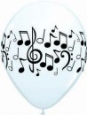 1 Rundballon mit Notenaufdruck � 90 cm
