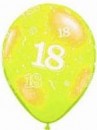 10 Rundballons  Zahl 18  von Qualatex � 28cm
