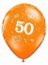 10 Rundballons  Zahl 50  von Qualatex � 28cm