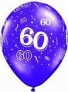 10 Rundballons  Zahl 60  von Qualatex � 28cm