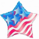 Folienballon USA Stern � 50cm 