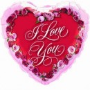 Folienballon I love You mit Rosen � 53cm