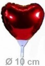 Folienballon Herzform mit Stab � 10cm 