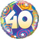 Folienballon Zahl 40 � 45cm