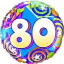Folienballon Zahl 80 � 45cm