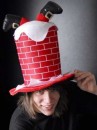 Weihnachtszylinder  Kopf�ber Santa 