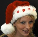 Weihnachtsm�tze Superflausch mit 5 Herzen