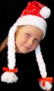 Kinder Weihnachtsm�tze Glitzer rot
