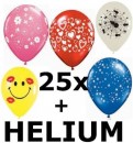 Ballongas-Kit 30 inkl. 25 Motivballons