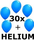 Ballongas-Kit 30 inkl. 30 unifarbene Luftballons