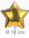 Folienballon Sternform mit Stab � 10cm 