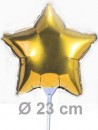 Folienballon Sternform mit Stab � 23cm 