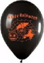 10 schwarze Rundballons Happy Halloween � 30 cm