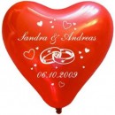 100 bedruckte Herzballons Hochzeitsringe 100 bedruckte Herzballons Hochzeitsringe