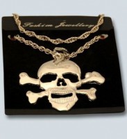 Totenkopfkette in silber
