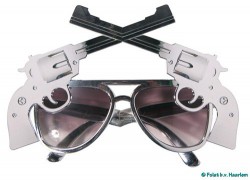  Silbere Pistole -Brille 