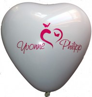 100 bedruckte Herzballons Schmetterlinge+Herz 100 bedruckte Herzballons Schmetterlinge+Herz