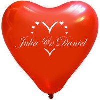 100 bedruckte Herzballons Romantik 100 bedruckte Herzballons Romantik