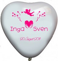 100 bedruckte Herzballons Hochzeitstraum 100 bedruckte Herzballons Hochzeitstraum