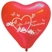 100 bedruckte Herzballons Valentinstag 100 bedruckte Herzballons Valentinstag