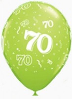 10 Rundballons  Zahl 70  von Qualatex � 13cm