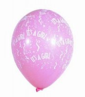 10 Rundballons von Qualatex It`s a Girl � 13cm 