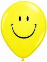 1 Rundballon von Qualatex Smiley � 90 cm