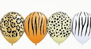 10 Rundballons Safari � 28 cm 