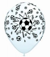 10 Rundballons von Qualatex Fussball � 28 cm