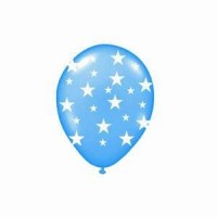 10 Rundballons mit Sternenaufdruck � 33cm