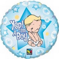 Folienballon Yes I`m a Boy � 45cm 