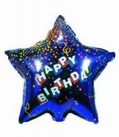 Folienballon Happy Birthday Stern � 90cm