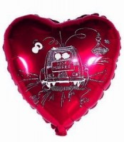 Folienballon Just Married Mobile � 90cm