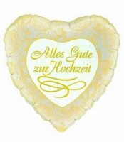 Folienballon Alles Gute zur Hochzeit � 45cm