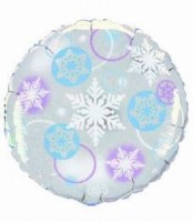 Folienballon Schneeflocken � 50cm 