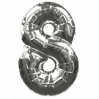 Folienballon Zahl 8 �100 cm 