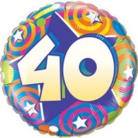 Folienballon Zahl 40 � 45cm