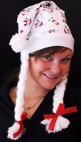 Weihnachtsm�tze Silberzaubertopf Schneemann