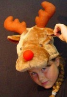 Weihnachtshut Elchkopf