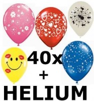 Ballongas-Kit 50 inkl. 40 Motivballons