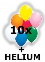 Ballongas Flasche inkl. 10 bunte Ballons