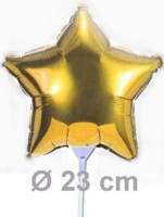 Folienballon Sternform mit Stab � 23cm 