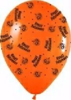 10 Rundballons Happy Halloween + K�rbisgesichter � 30 cm
