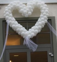 dekoriertes Ballonherz 1,20m