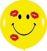 1 Riesenballon Smiley KISS � 100cm 