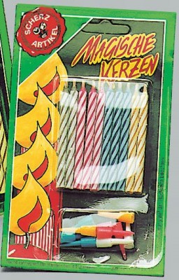 10 magische Kerzen mit Halter