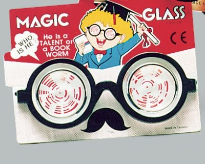 Scherz-Brille mit dickem Glas